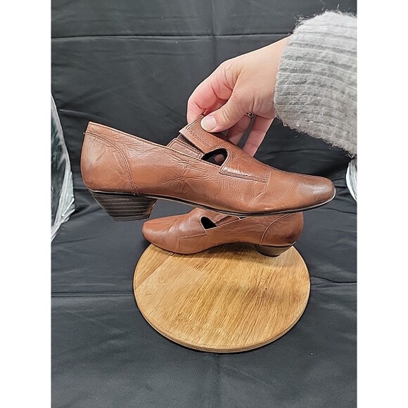 Joseph Siebel Womens Split Toe Mary Jane Brown Leather Size 39 US 8.5 1.5" Heel - Picture 10 of 10